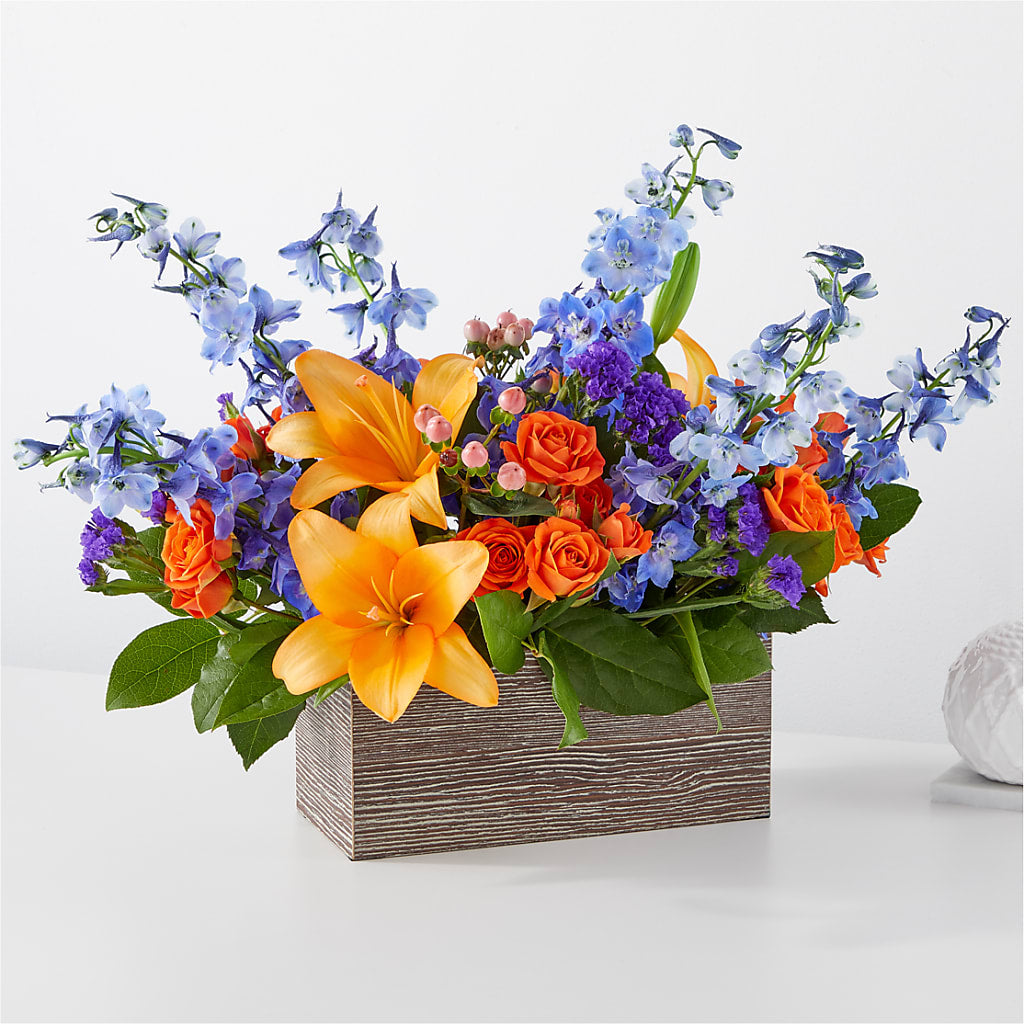 Radiant Citrus Box Bouquet – Meta Flowers, Manassas VA