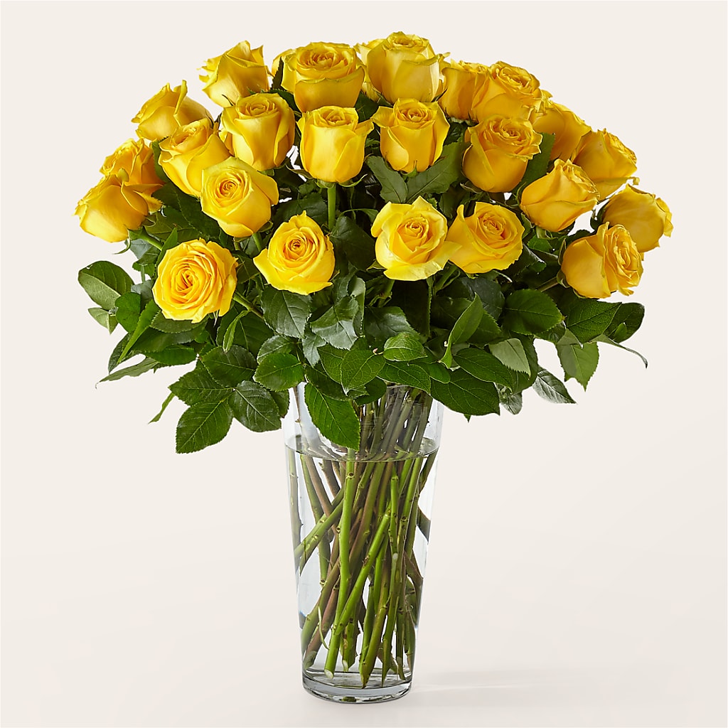 Long Stem Yellow Rose Bouquet – Meta Flowers, Manassas VA