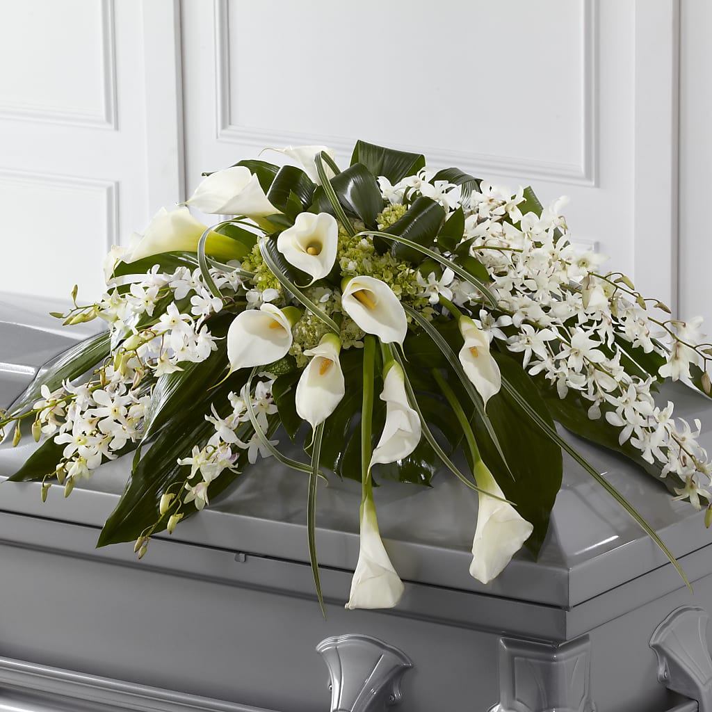 Angel Wings Casket Spray – Meta Flowers, Manassas VA