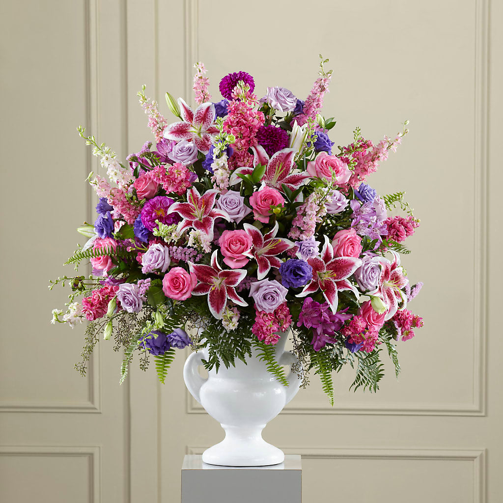 Peaceful Tribute Arrangement – Meta Flowers, Manassas VA