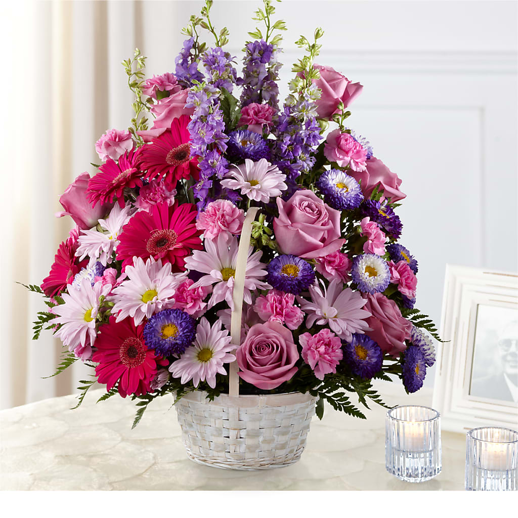Pastel Peace Basket – Meta Flowers, Manassas VA