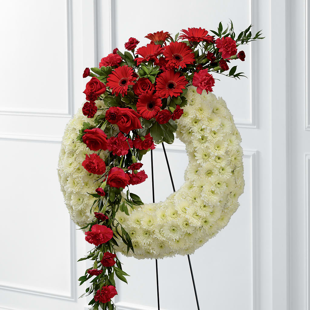 Graceful Tribute Wreath – Meta Flowers, Manassas VA