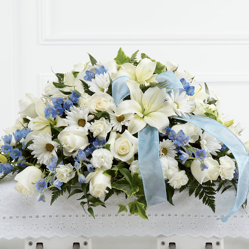 Tender Treasure Casket Spray – Meta Flowers, Manassas VA