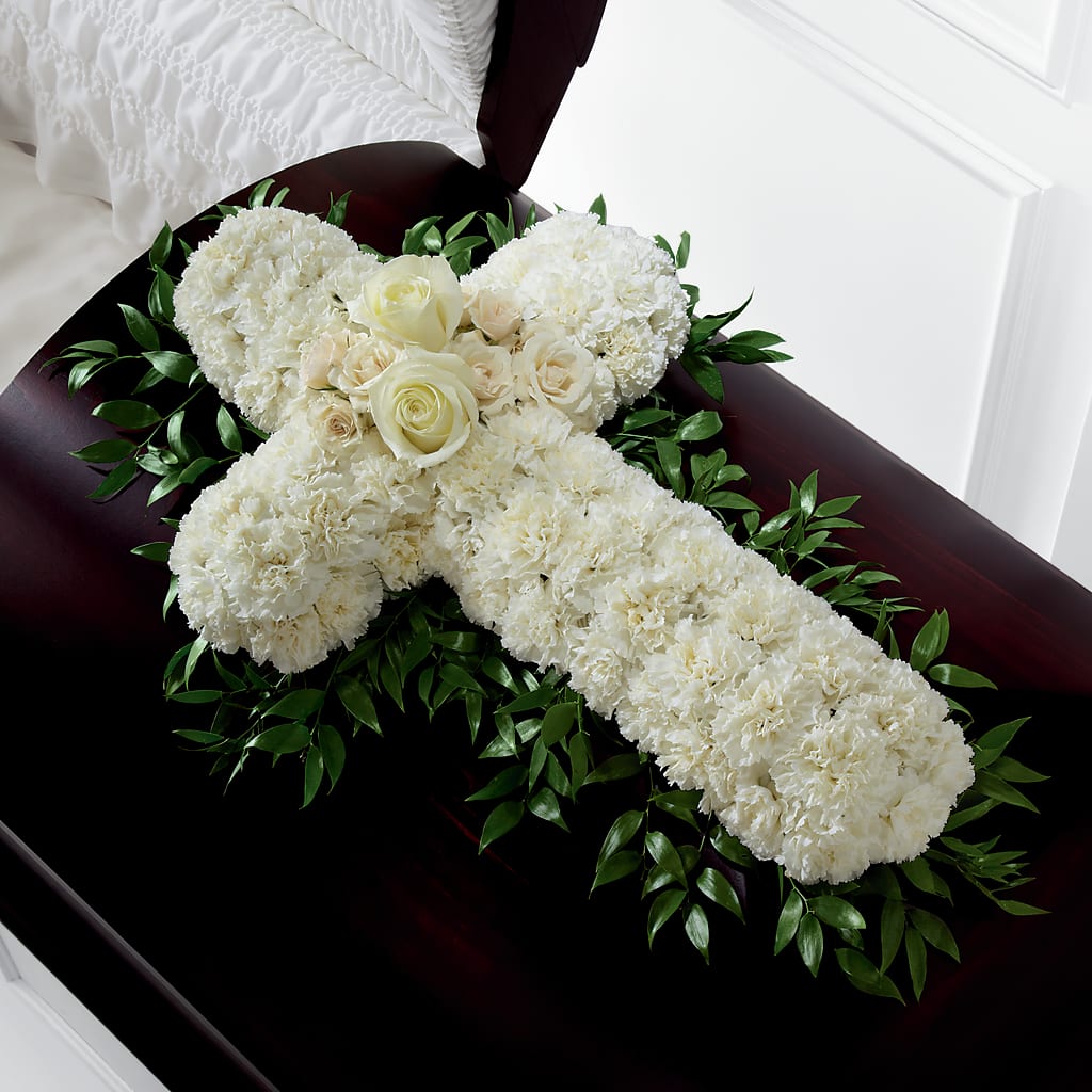 Peaceful Memories Casket Spray (Standard) – Meta Flowers, Manassas VA