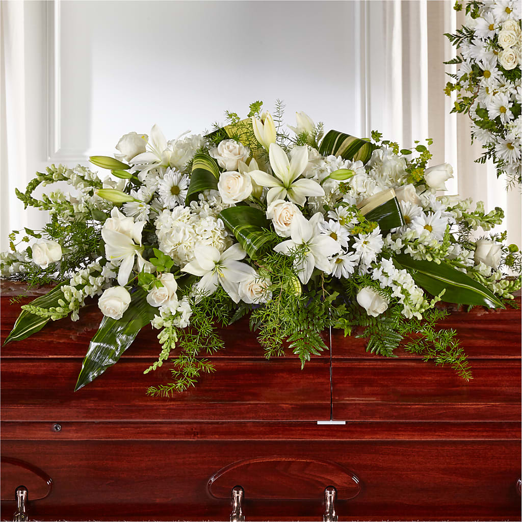 Abundance Casket Spray – Meta Flowers, Manassas VA