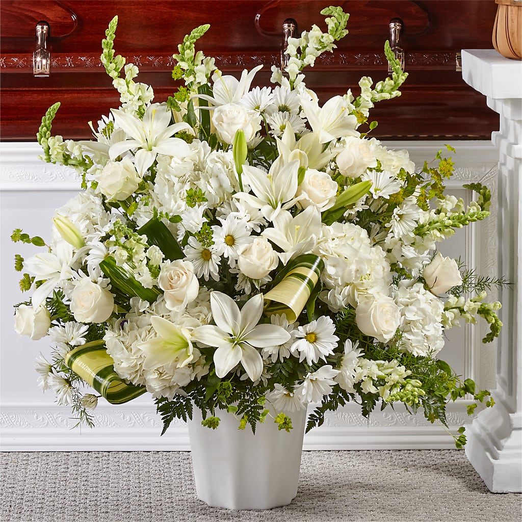 Thoughts of Tranquility Floor Basket – Meta Flowers, Manassas VA