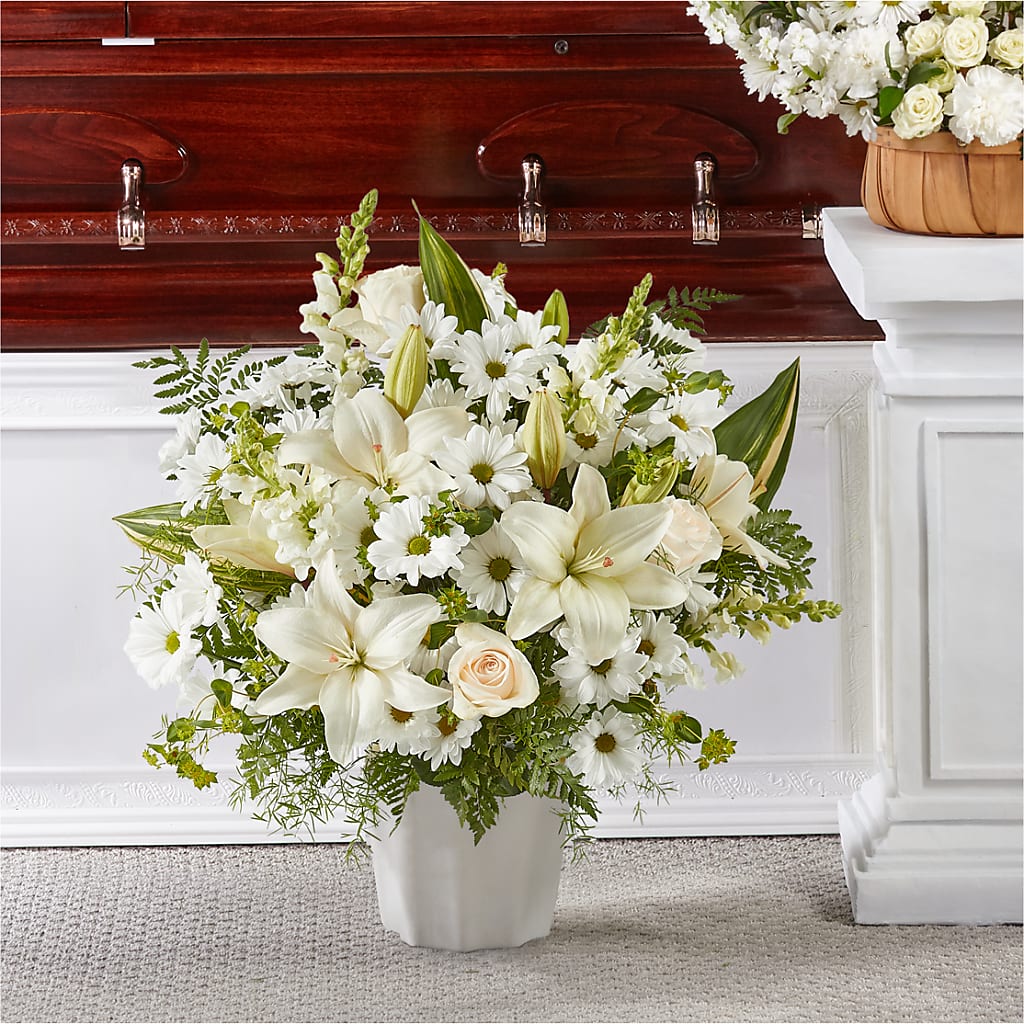 Thoughts of Tranquility Floor Basket – Meta Flowers, Manassas VA