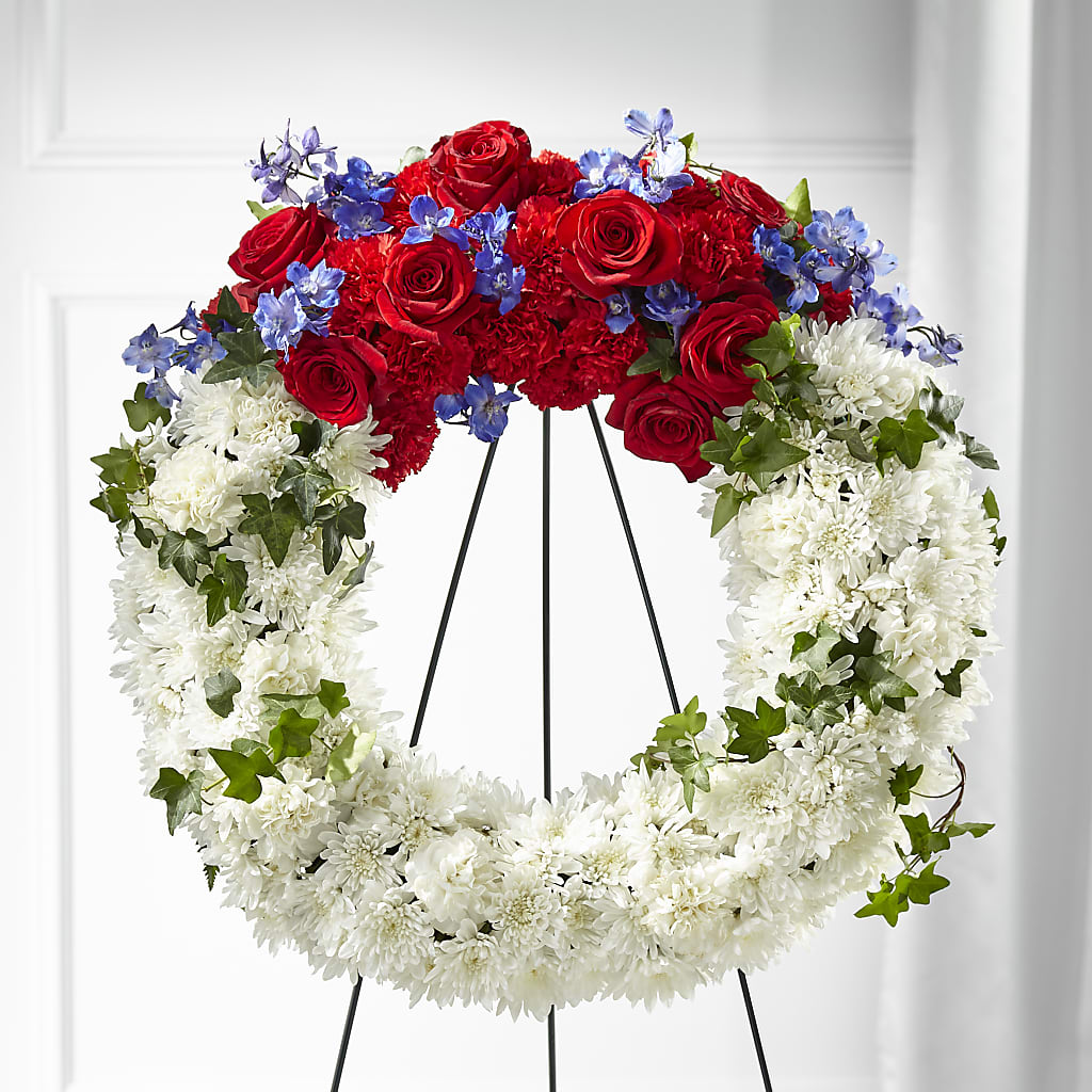Patriotic Passion Wreath – Meta Flowers, Manassas VA