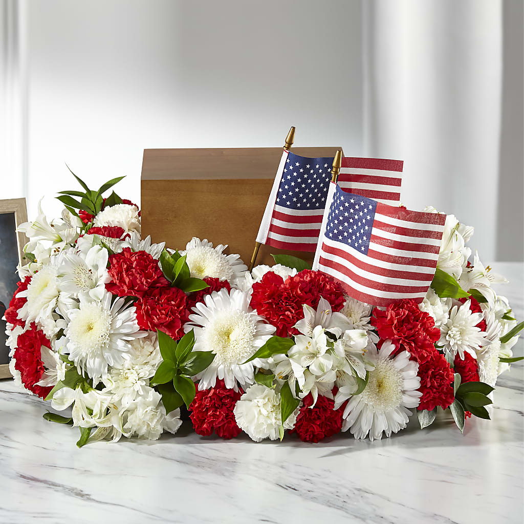 Spirit of Patriotism Cremation Adornment – Meta Flowers, Manassas VA