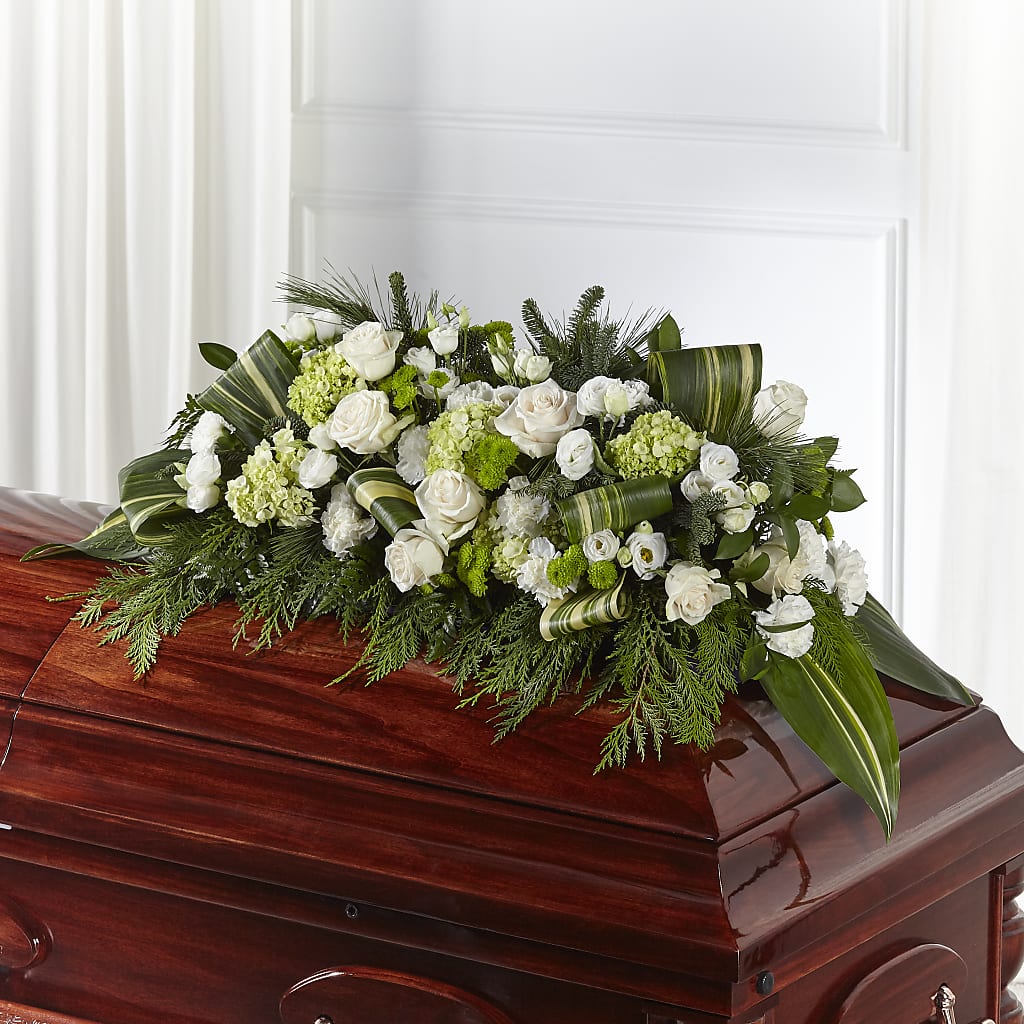 Hopeful Gesture Casket Spray – Meta Flowers, Manassas VA