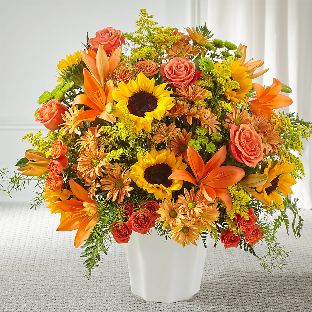 Harvest Thoughts Floor Basket – Meta Flowers, Manassas VA