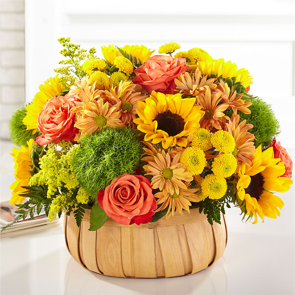 Harvest Sunflower Basket – Meta Flowers, Manassas VA