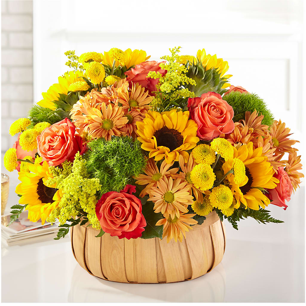 Harvest Sunflower Basket – Meta Flowers, Manassas VA