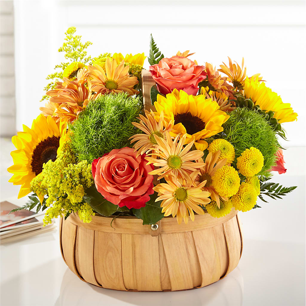 Harvest Sunflower Basket – Meta Flowers, Manassas VA