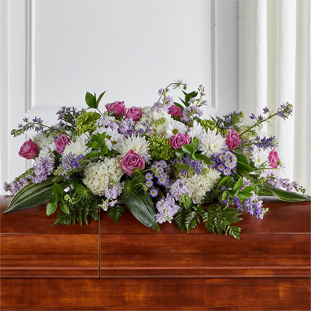 Meadows of Serenity Casket Spray – Meta Flowers, Manassas VA
