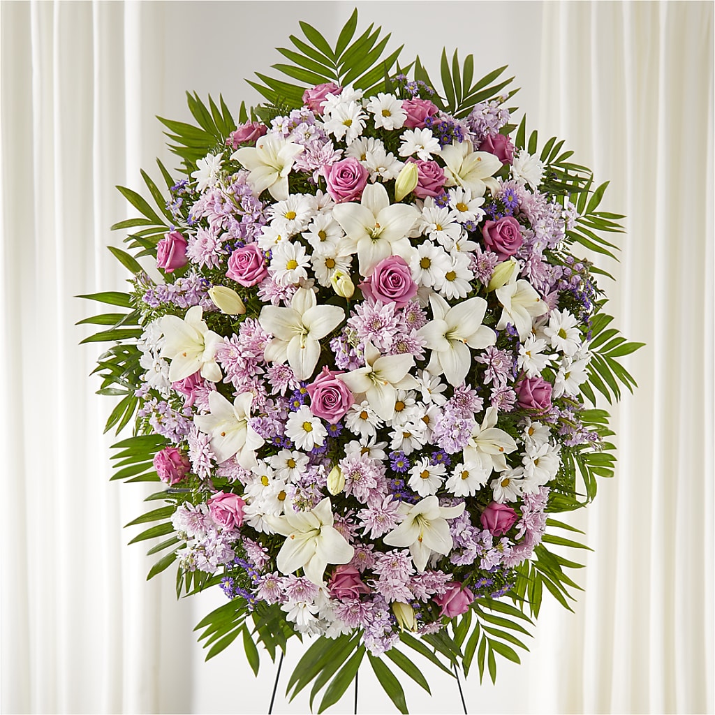 Surrounded by Love Standing Spray – Meta Flowers, Manassas VA