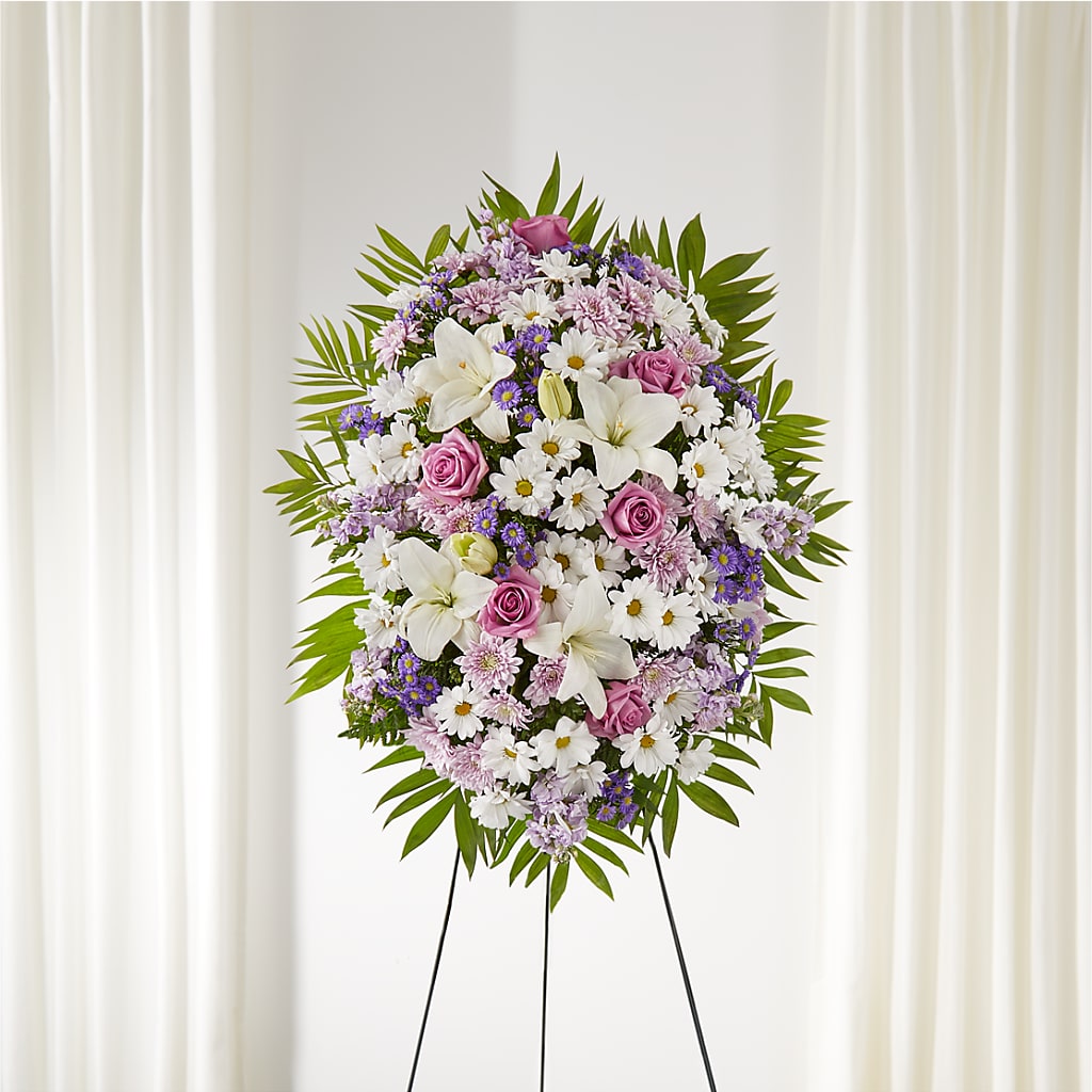 Surrounded by Love Standing Spray – Meta Flowers, Manassas VA