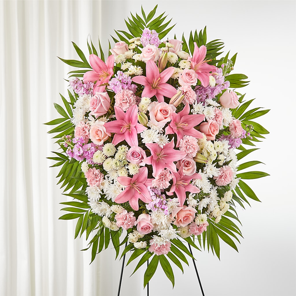 Offering Solace Standing Spray – Meta Flowers, Manassas VA