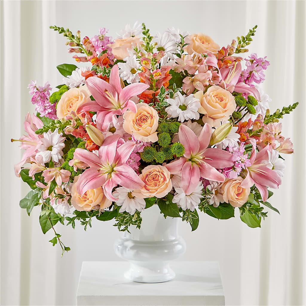 Heartfelt Gesture Urn Arrangement – Meta Flowers, Manassas VA