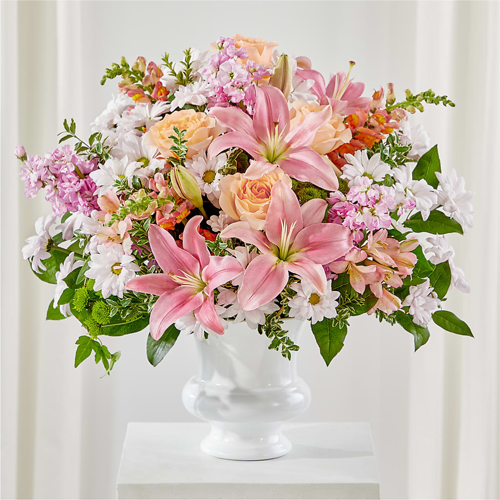 Heartfelt Gesture Urn Arrangement – Meta Flowers, Manassas VA