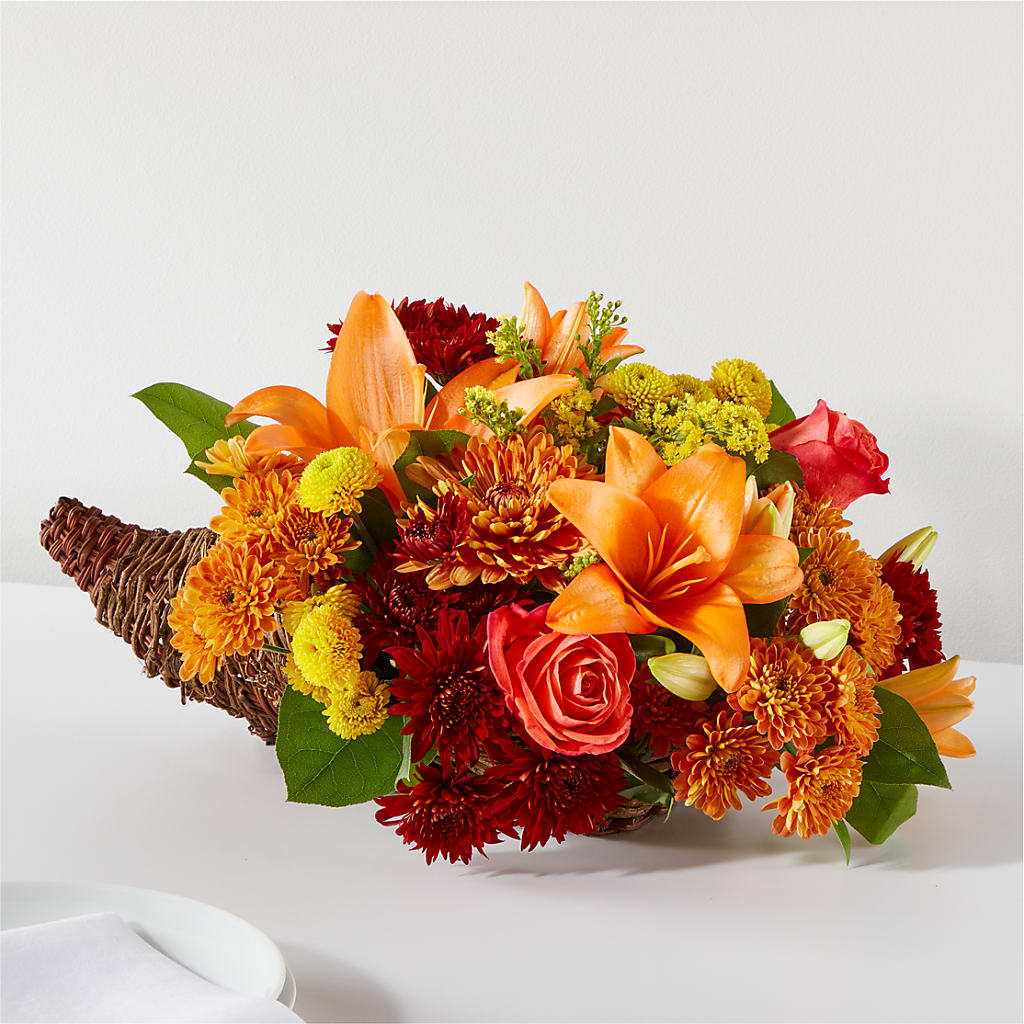 Bouquet of Blessings Cornucopia – Meta Flowers, Manassas VA