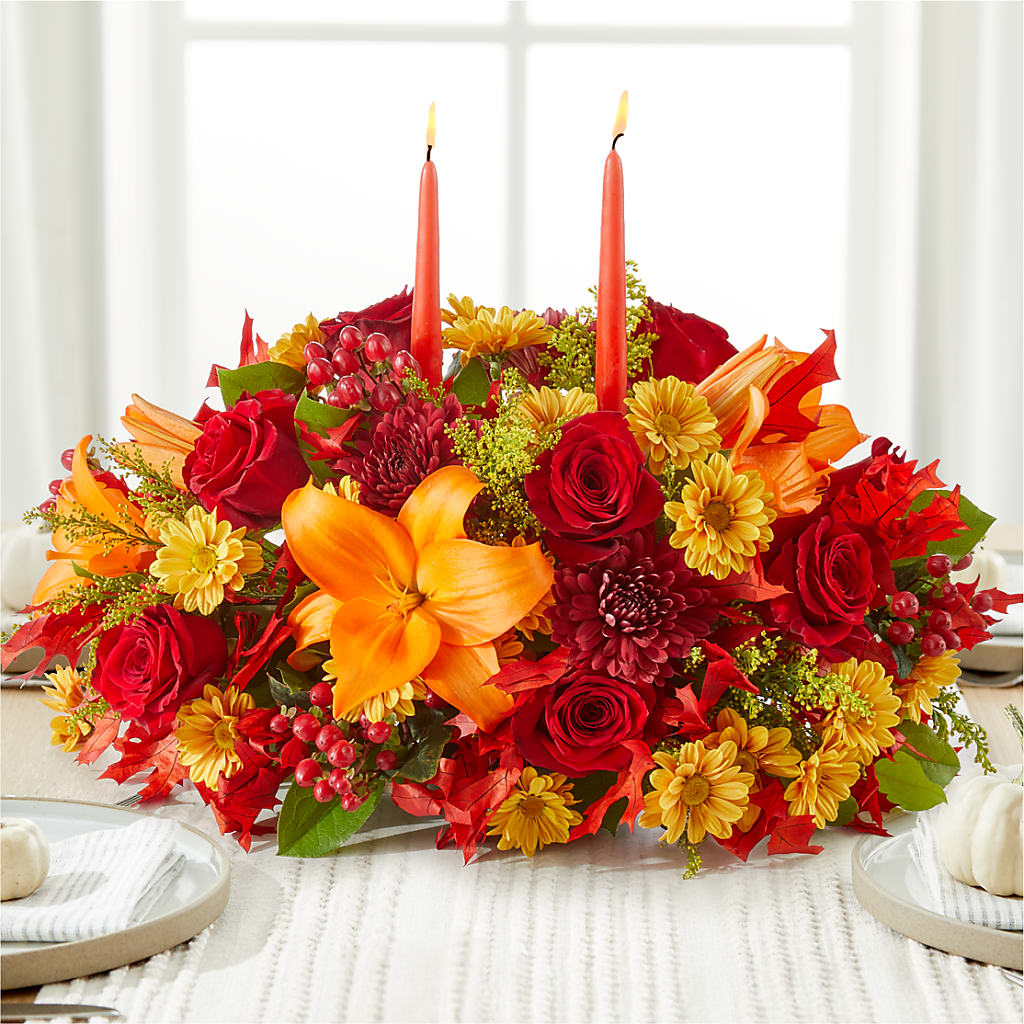 Autumn's Embrace Centerpiece – Meta Flowers, Manassas VA