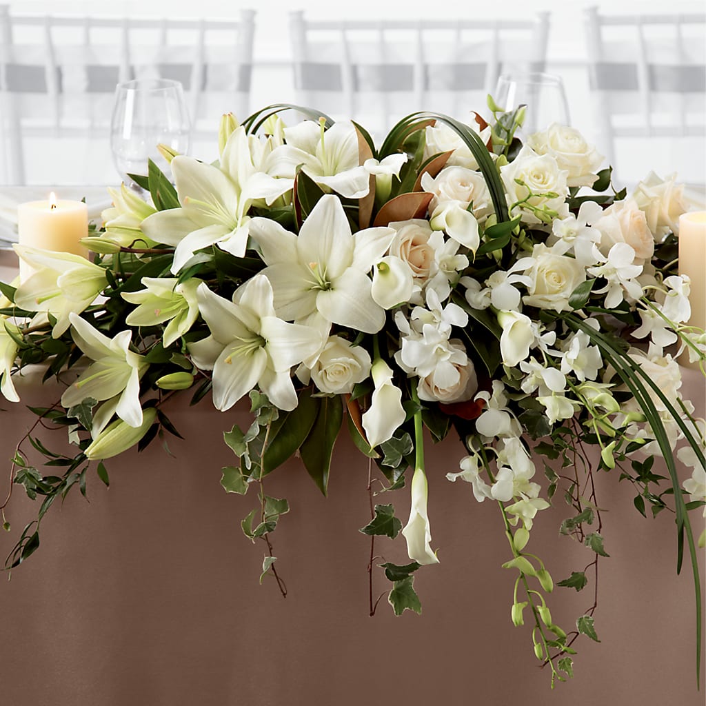 White Linen Arrangement – Meta Flowers, Manassas VA