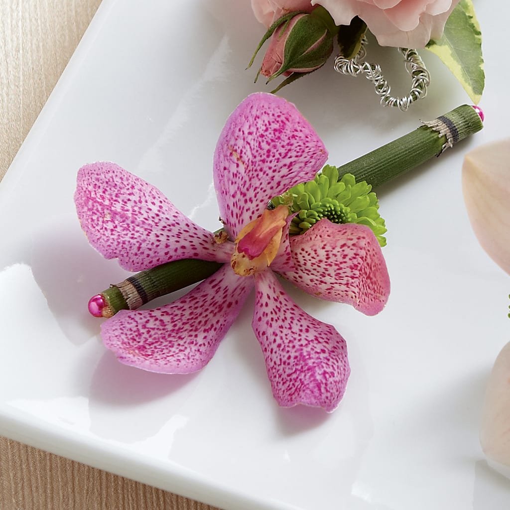 Pink Mokara Boutonniere – Meta Flowers, Manassas VA