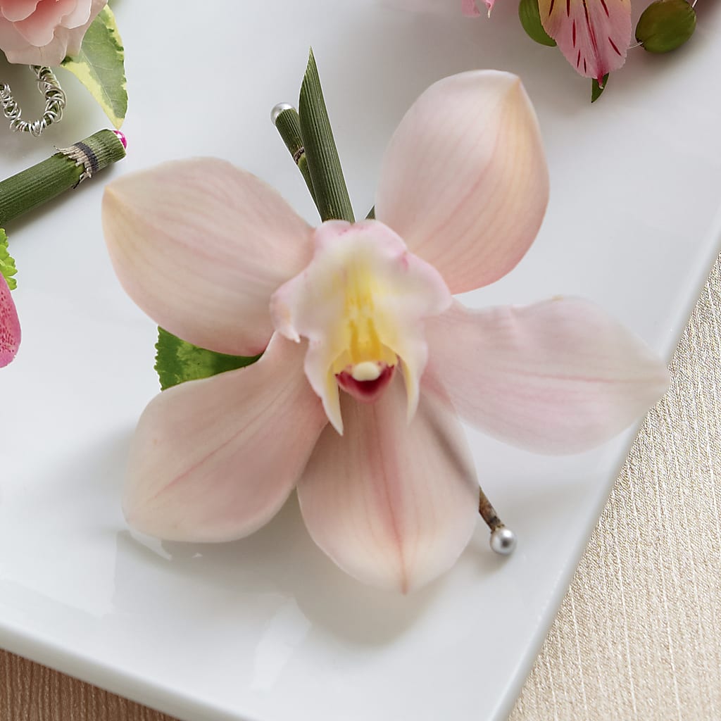 Pink Cymbidium Boutonniere – Meta Flowers, Manassas VA