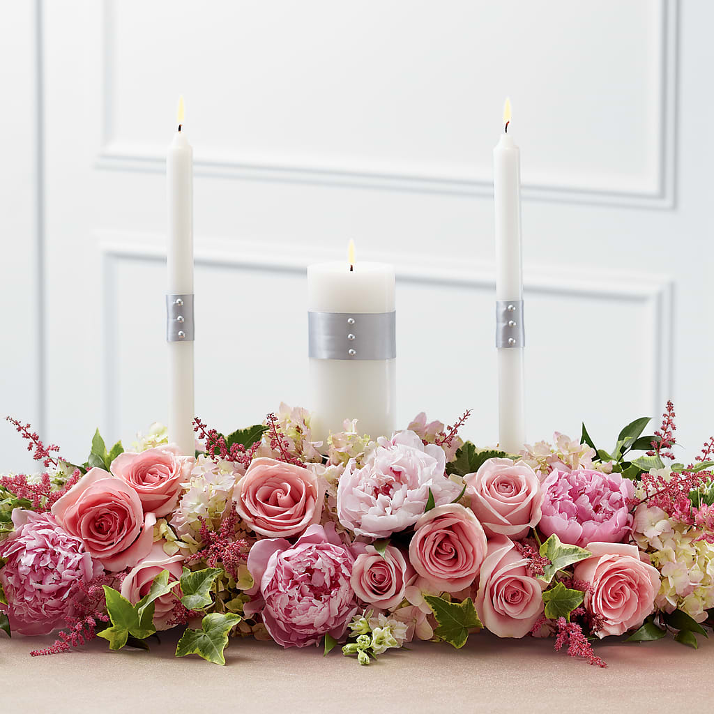 Worldwide Romance Unity Candle Arrangement – Meta Flowers, Manassas VA