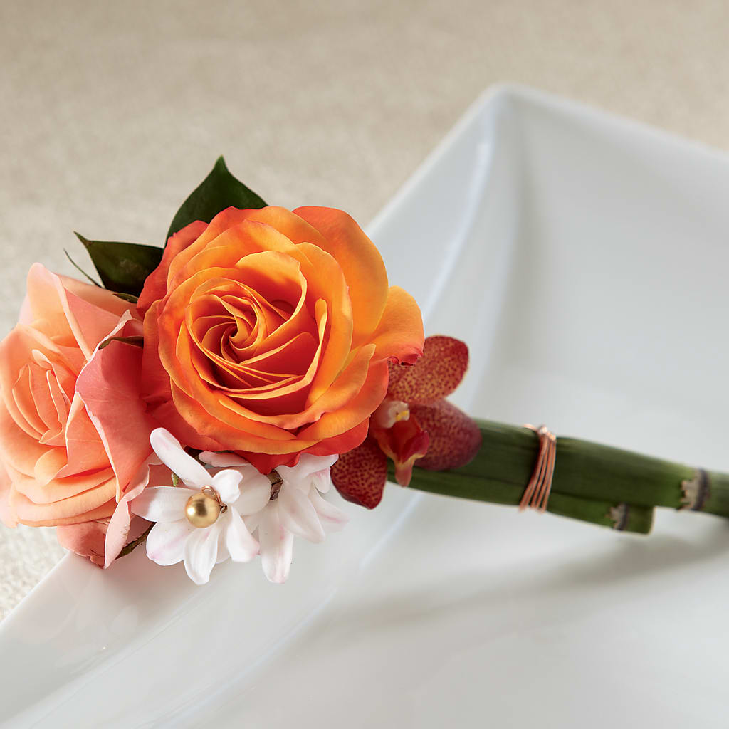 Sunset Dream Boutonniere – Meta Flowers, Manassas VA