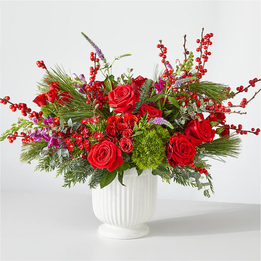 Grand bouquet de ruban rouge