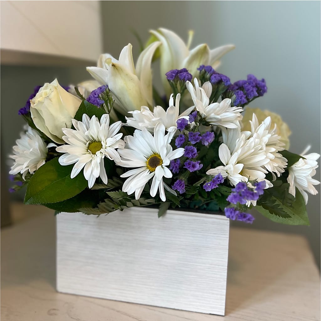 Beyond Blue Box Bouquet –  Meta Flowers, Manassas VA