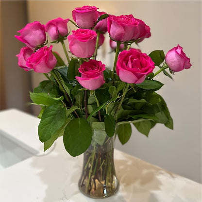 Long Stem Pink Rose Bouquet –  Meta Flowers, Manassas VA