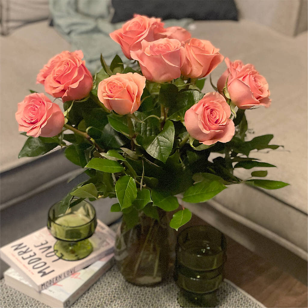 Long Stem Pink Rose Bouquet –  Meta Flowers, Manassas VA
