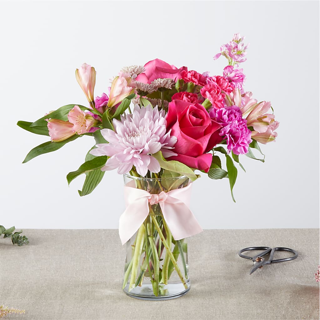 Ruban Rose - Une création de fleuriste