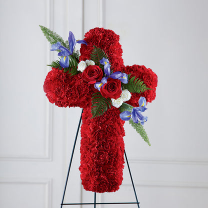 Faithful Hero Floral Cross –  Meta Flowers, Manassas VA