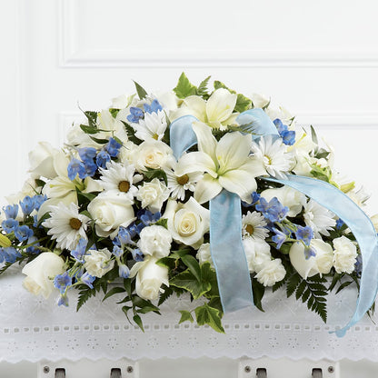 Tender Treasure Casket Spray –  Meta Flowers, Manassas VA