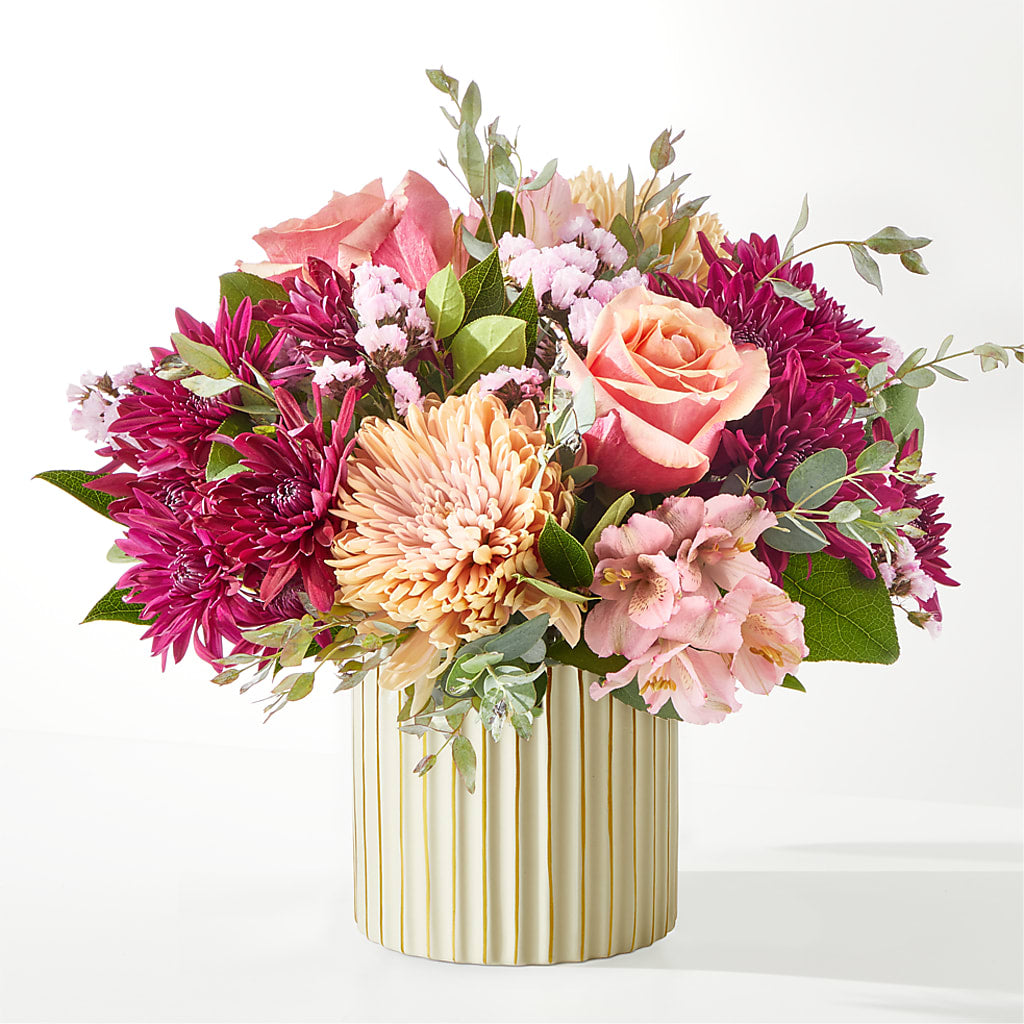 Berry Cobbler Bouquet with Ivory Vase –  Meta Flowers, Manassas VA