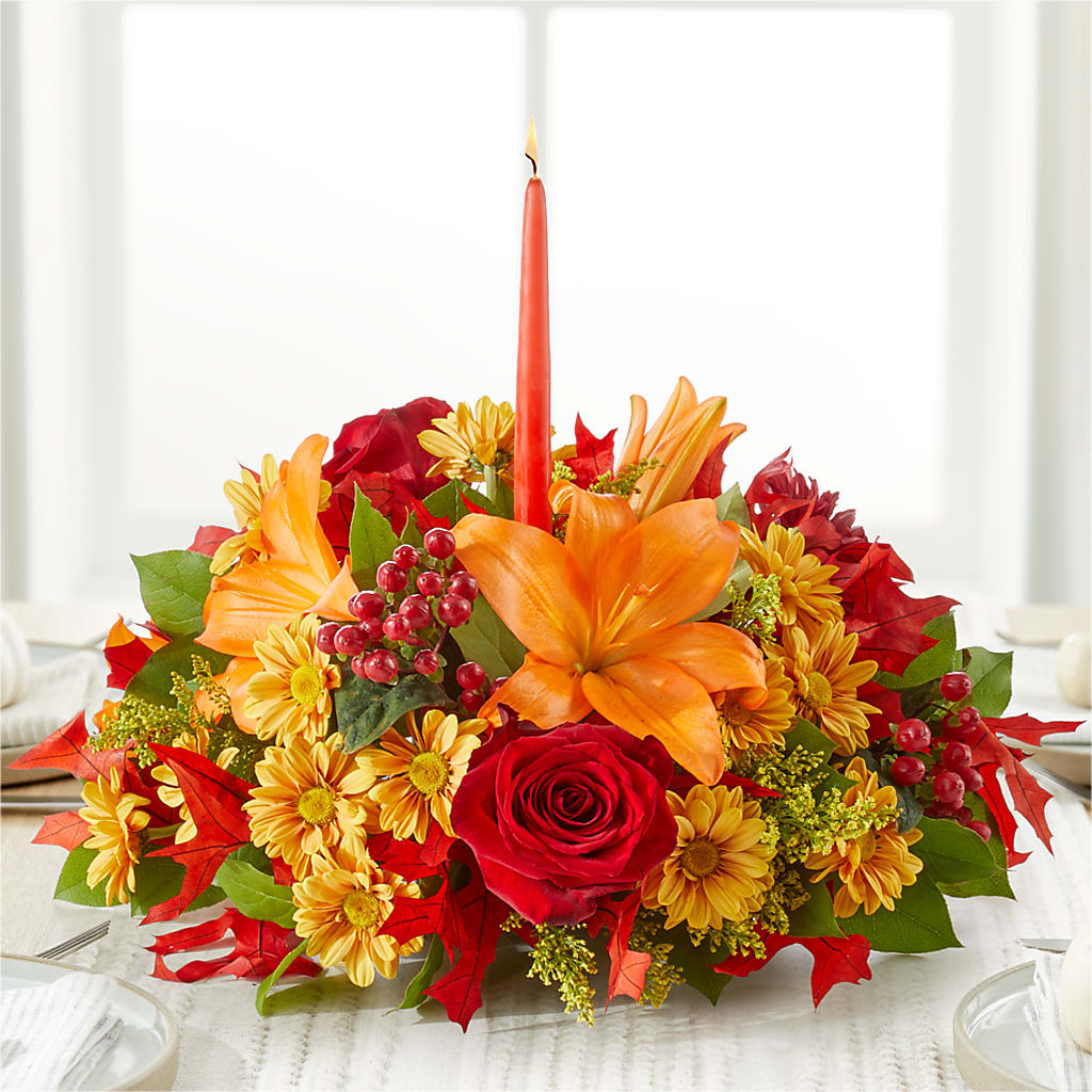Autumn's Embrace Centerpiece –  Meta Flowers, Manassas VA