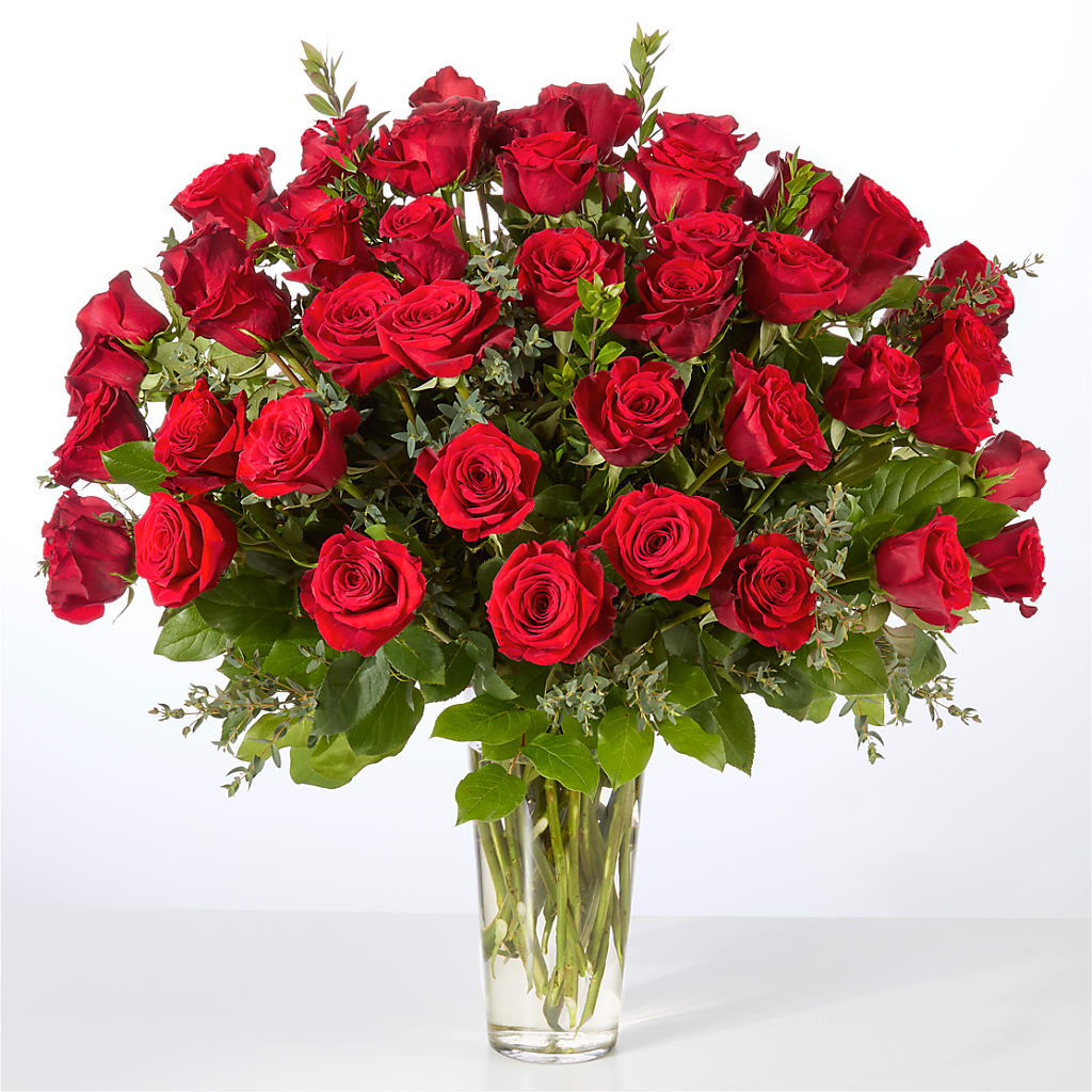 Forever Yours Fifty Stem Red Rose Bouquet –  Meta Flowers, Manassas VA